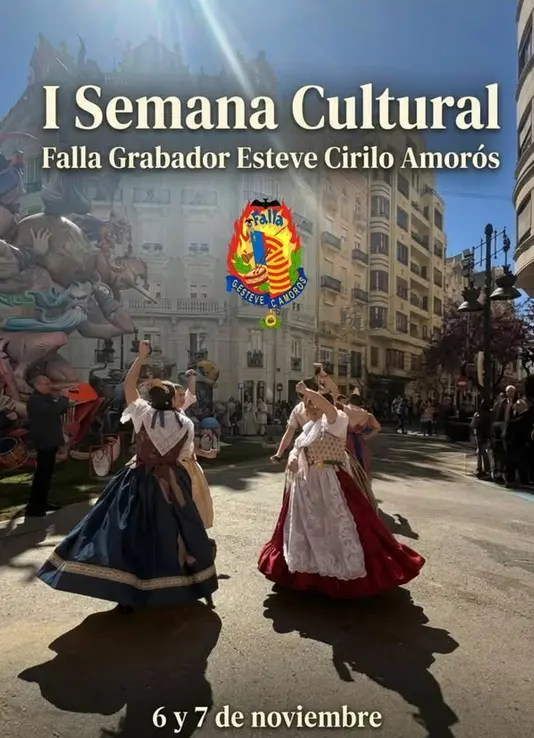 Cartel de la I Semana Cultural de la Falla Grabador Esteve
