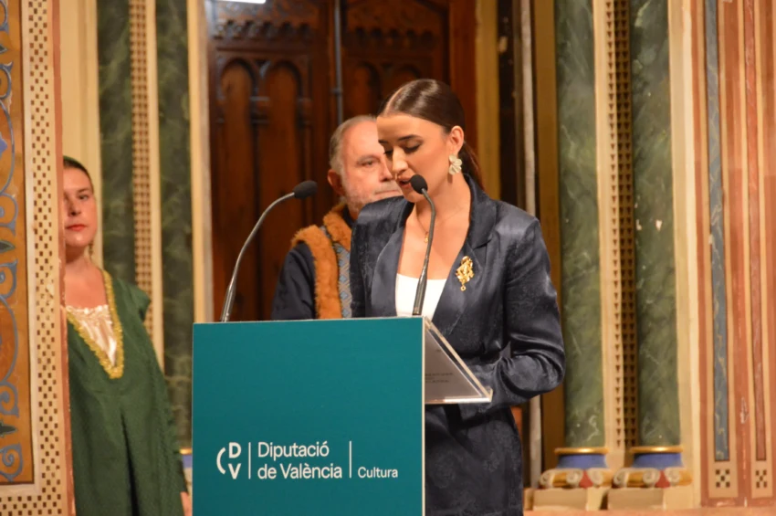 Carmen Prades, fallera mayor de València 2026, primera lectura en el Tirant de Lletra 2027
